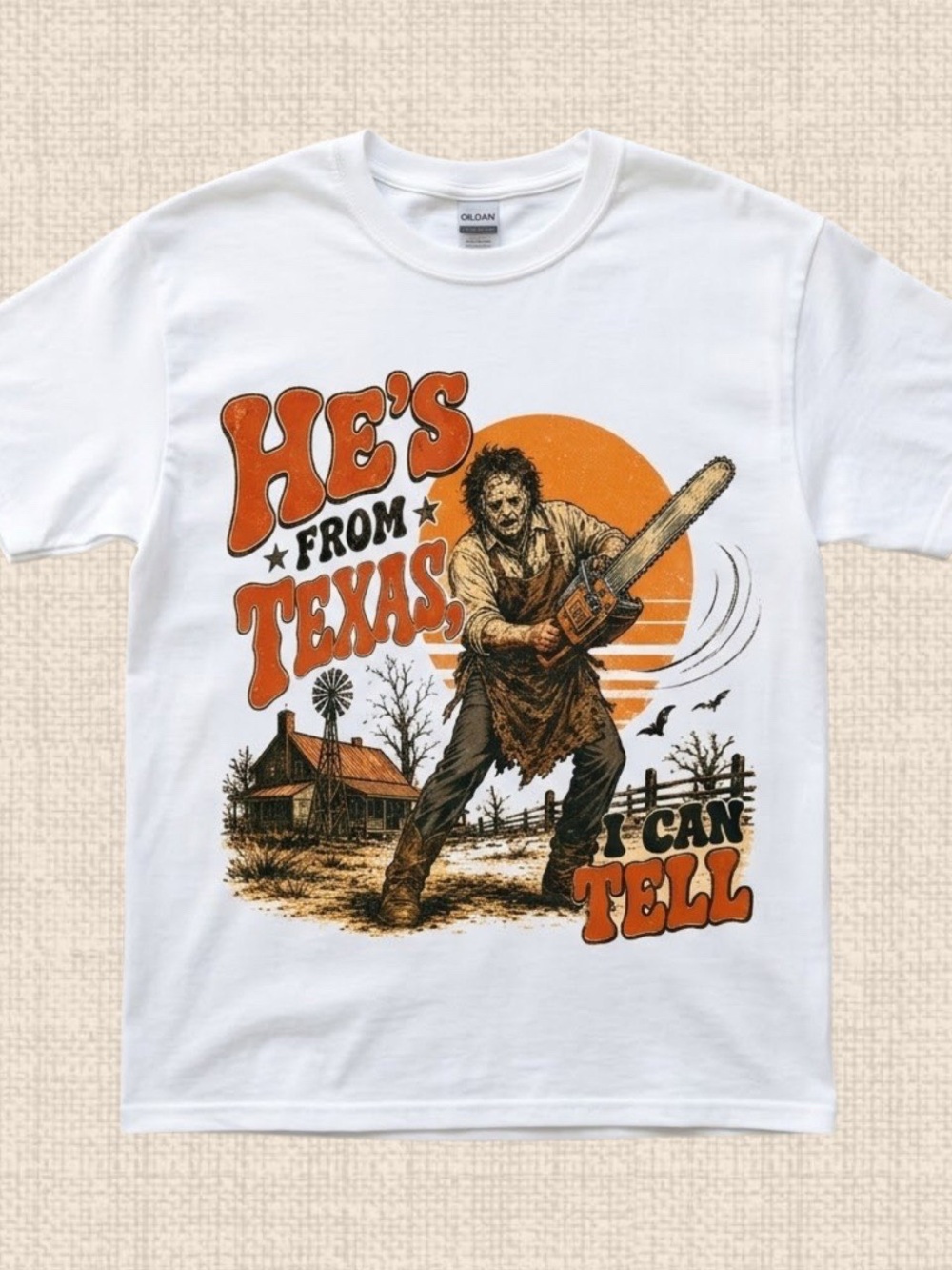 He’s From Texas I Can Tell T-Shirt, Halloween Horror Shirt